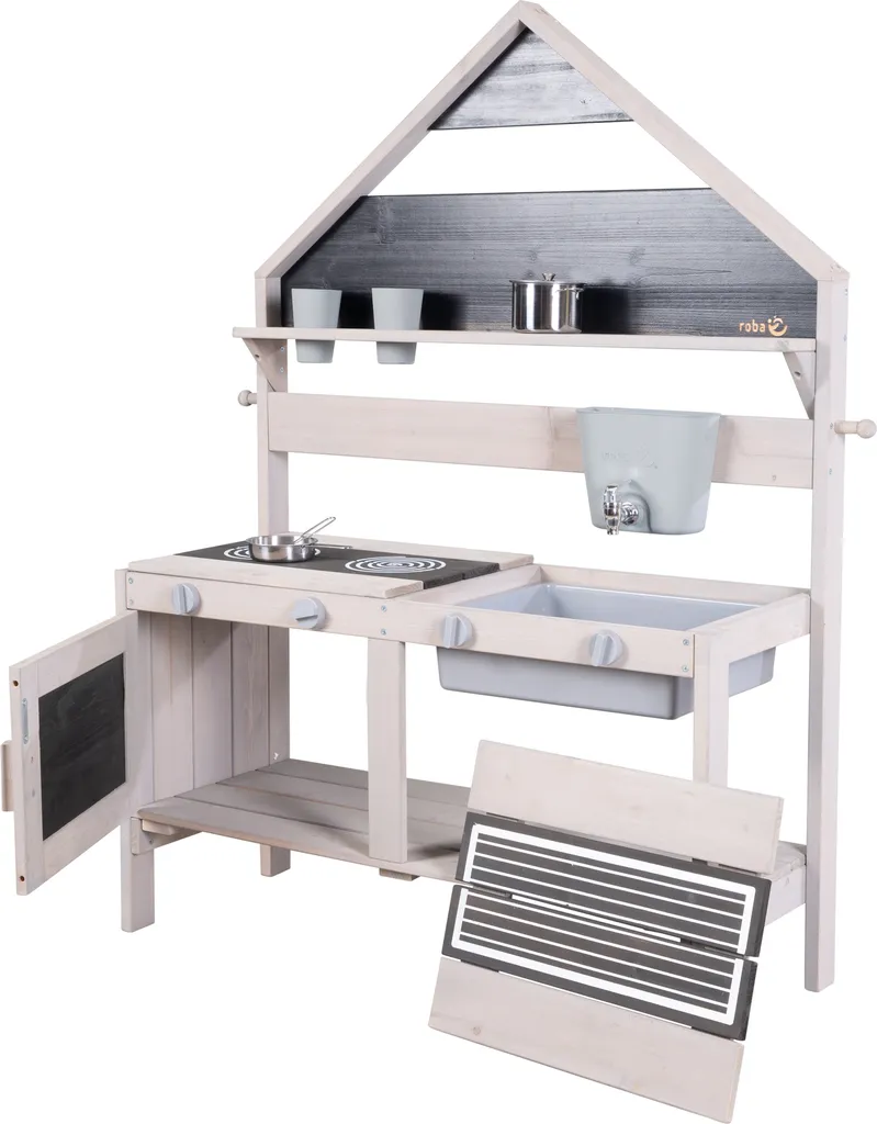 Cuisine de Jardin Enfant en Bois - Jeux d'Extérieur Filles et Garçons Roba