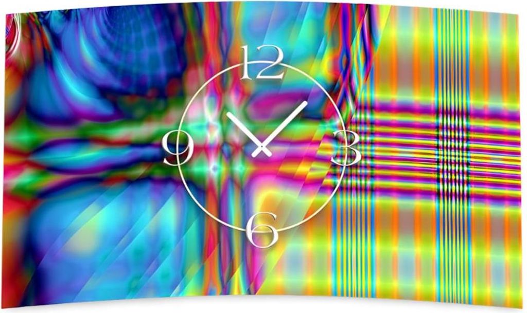 Psychodelic bunt Designer Wanduhr modernes Wanduhren Design leise kein ticken dixtime 3D-0238