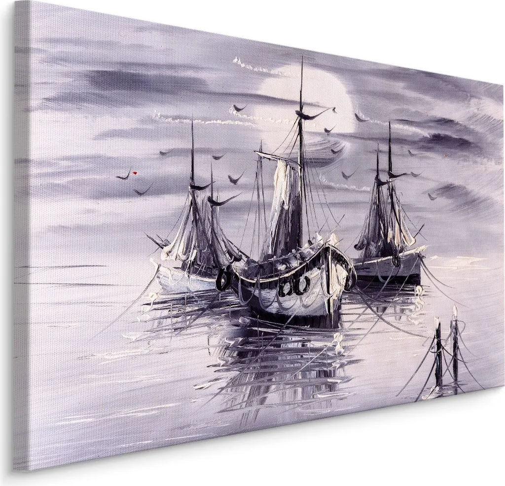 Favolosa carta da parati su tela 100x70 cm XXL stampa artistica mare barche a vela cielo