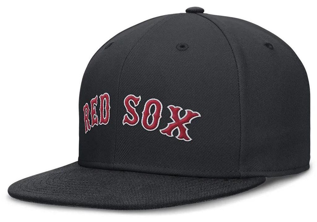 Nike Mlb Boston Red Sox Dri-fit True Structured Round Bill Fitted Kappe Schwarz 7 1/4 Schwarz 7 1/4