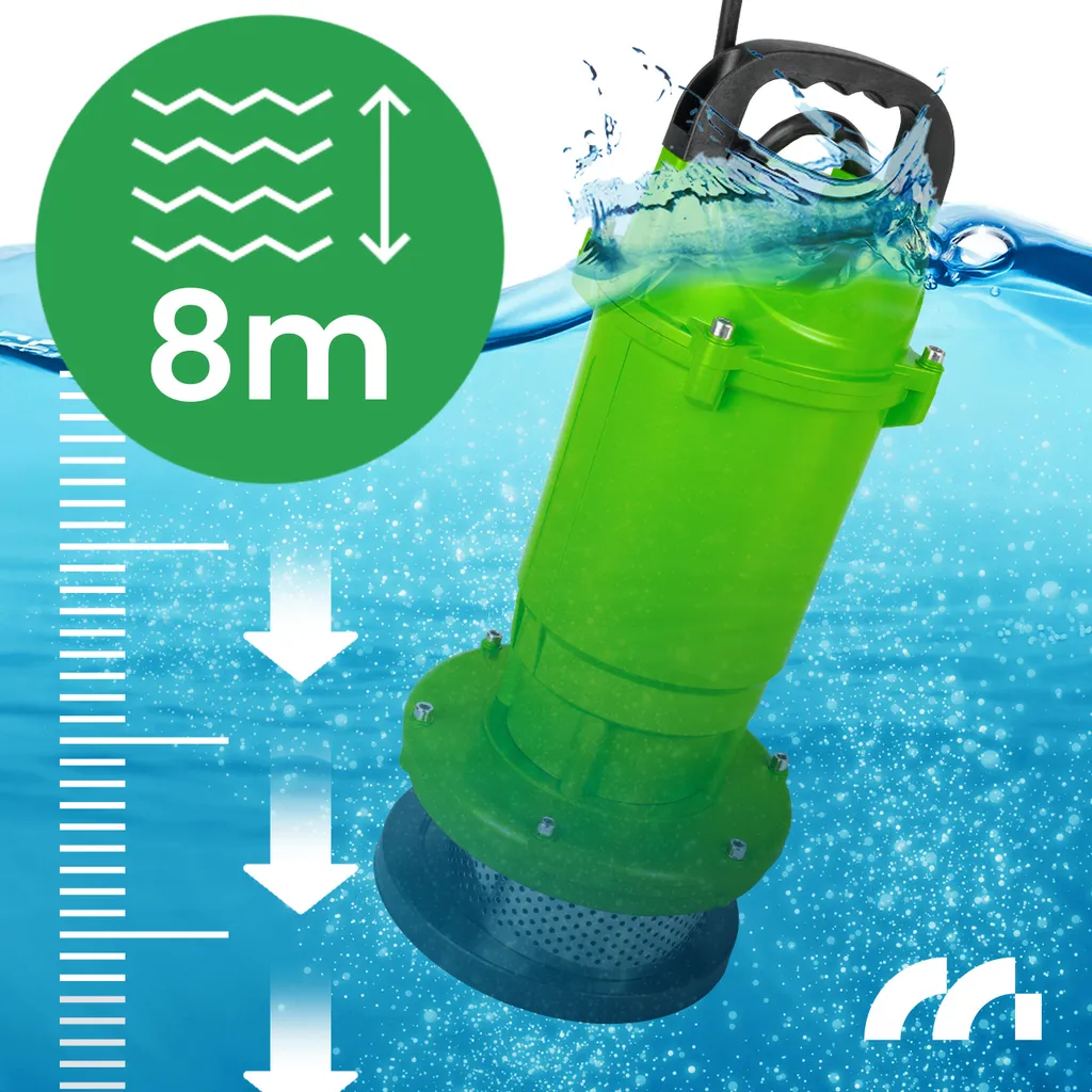 Pompe de Relevage Eaux Chargées MalTec 12000 l/h avec Câble de 10m - 5