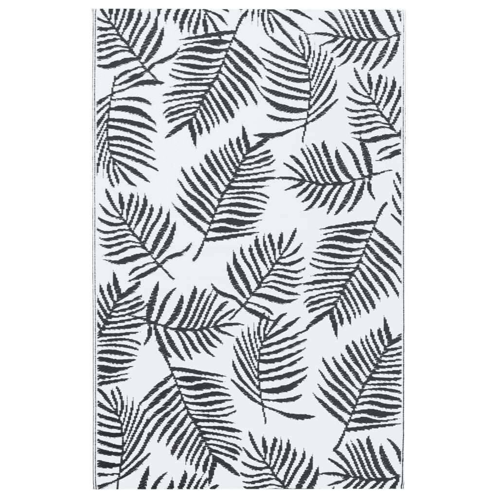 vidaXL Outdoor-Teppich ARAKIL Weiß und Schwarz 160x230 cm Produktbild 