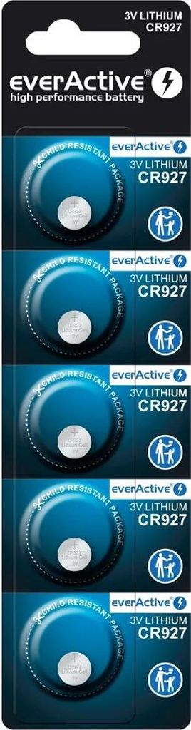 Lithiumbatterie mini everActive CR927 - Blisterpackung mit 5 Stück.