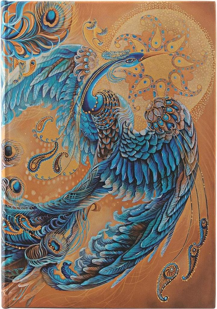 Skybird (Birds of Happiness) Midi Lined Hardback Journal (Elastic Band Closure)