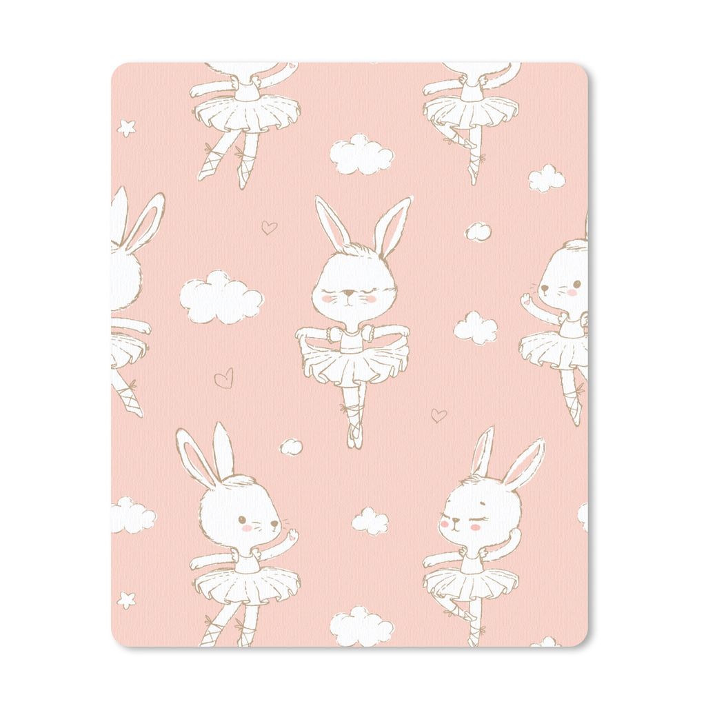 MuchoWow Mauspad Mousepad Kaninchen - Ballerina - Schnittmuster 19x23 cm - Mousepads - Maus Mat - Pad - Mausunterlage - Mauspads - Spielen