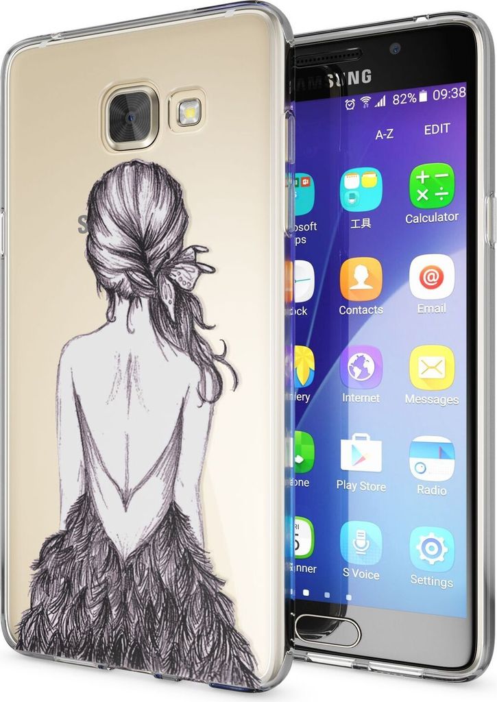 Samsung Galaxy A5 2016 Handy Hülle von NALIA, Silikon Case TPU Motiv Cover Bumper Bird Princess