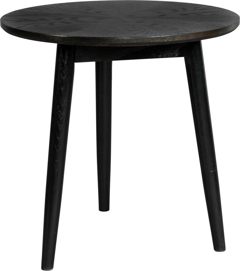 Housecraft Living Fabio Beistelltisch Rund Holz 50x50 cm Schwarz