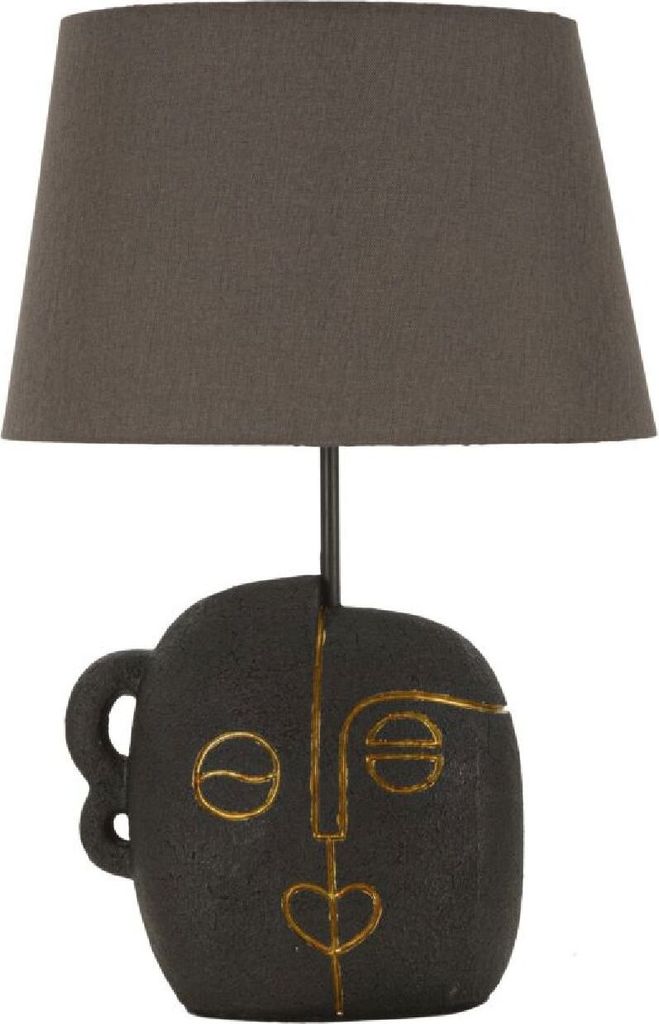 Mauro Ferretti Tischleuchte Tribal E27 Ø 30,5x46 cm braun gold