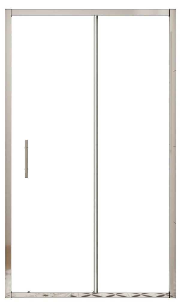 Nischentür Schiebetür 110x190cm，5mm ESG Klarglas,Komplett Produktbild 