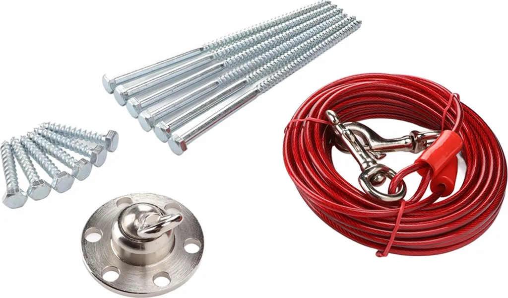 Support d'attache extérieur pour chien de jardin camping inox pivotant