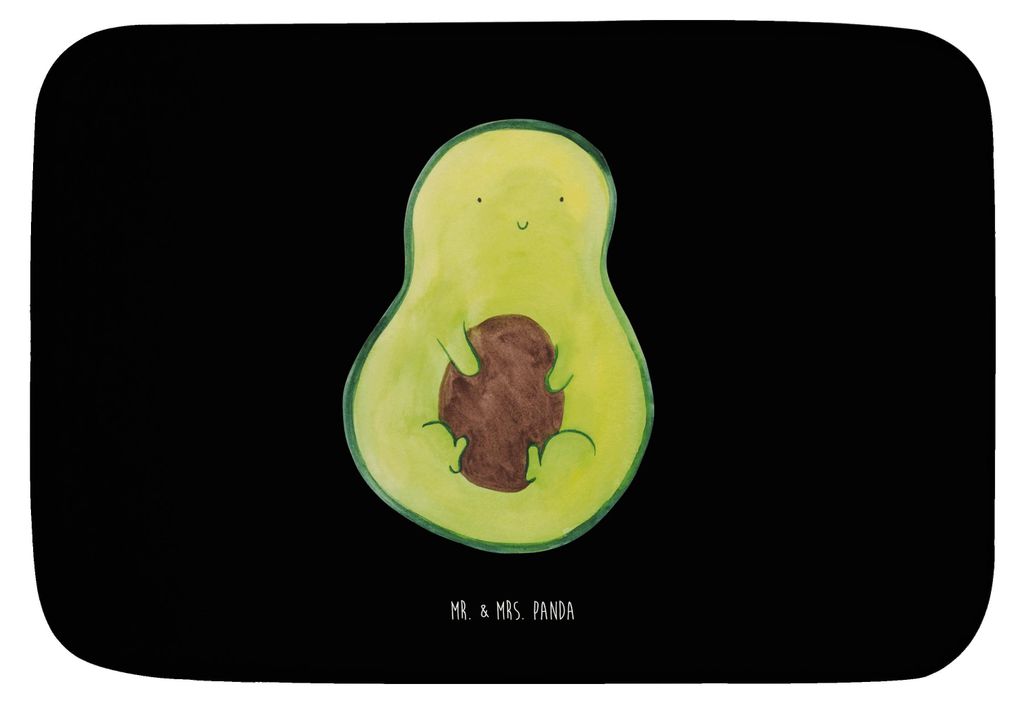 Mr. & Mrs. Panda fußmatte bad Avocado Kern - Schwarz - Produktbild 
