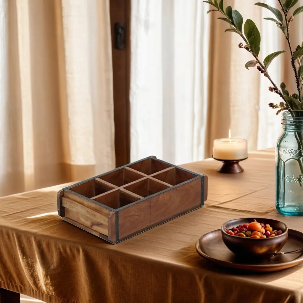 Grande Boîte Décorative Vintage avec Fermoir Métal pour Rangement Objets - 2