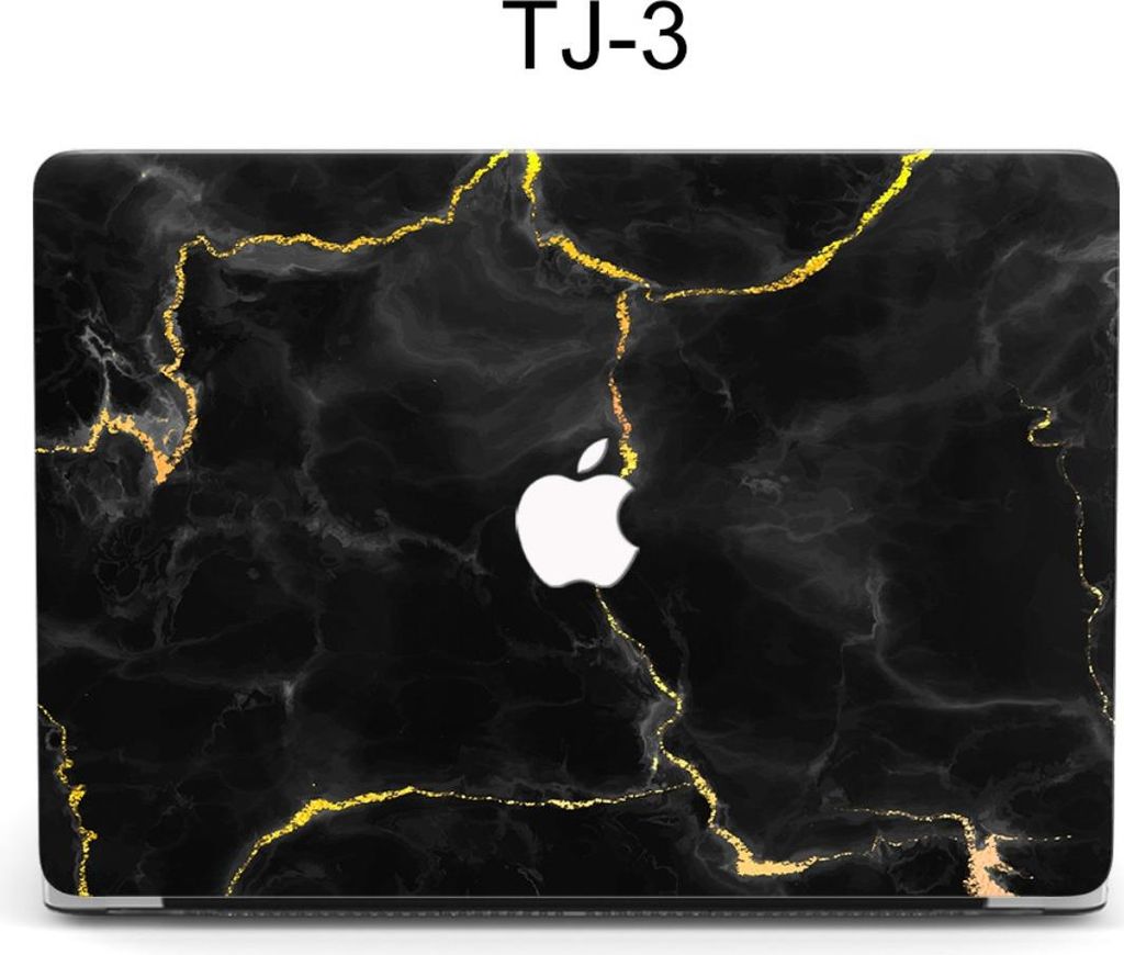INF Schwarze Marmor Goldader PC Hülle für MacBook Air 15 Zoll A2941/A3114