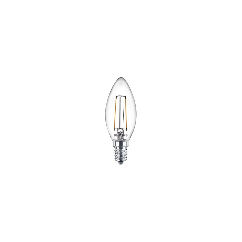 Philips Filament-Kerzenlampe, B35, E14 x2, transparent, 25 Produktbild 
