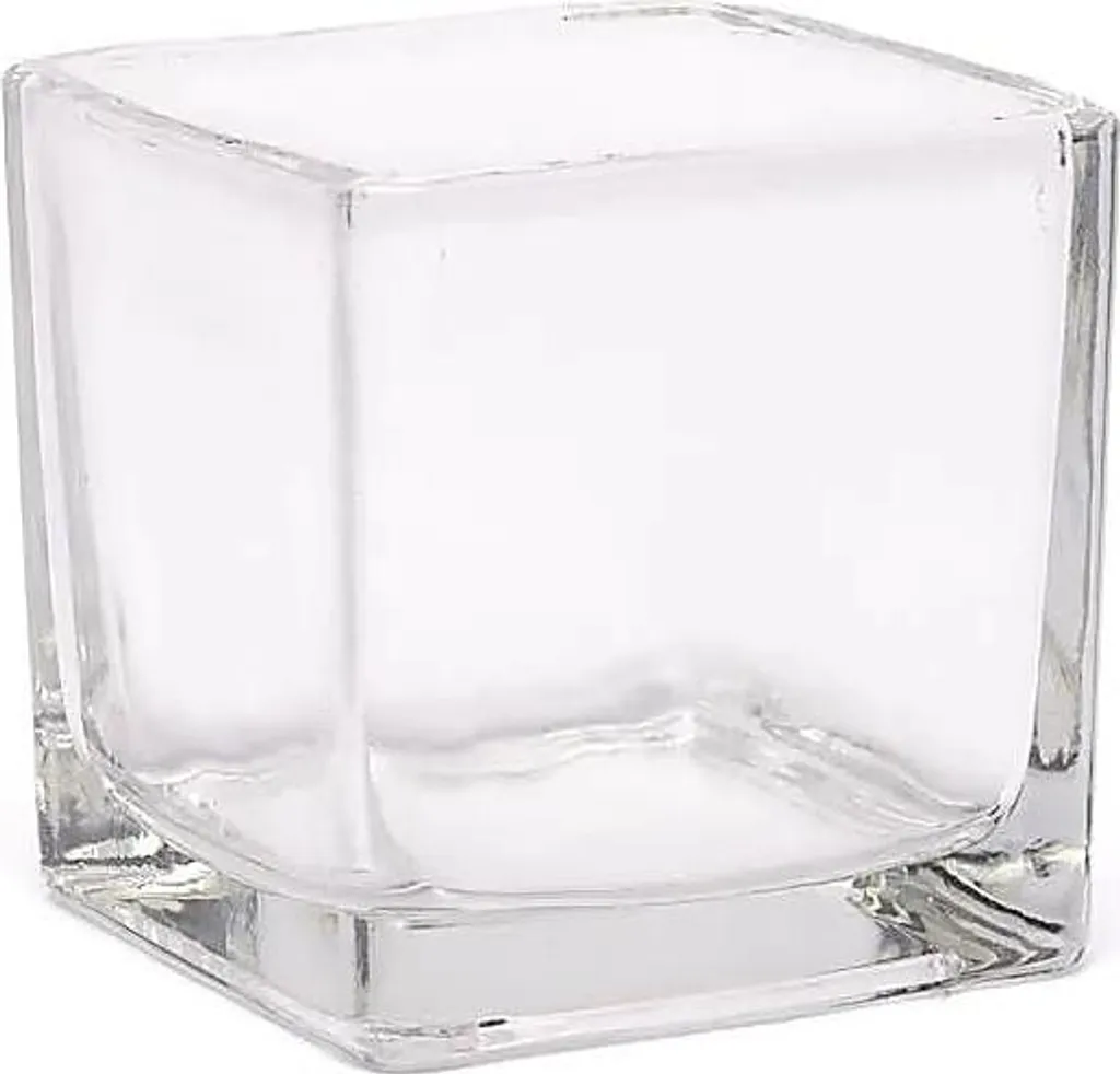 Lot de 6 Mini Verrines en Verre Recyclé Carré - Design Cubique 6cm