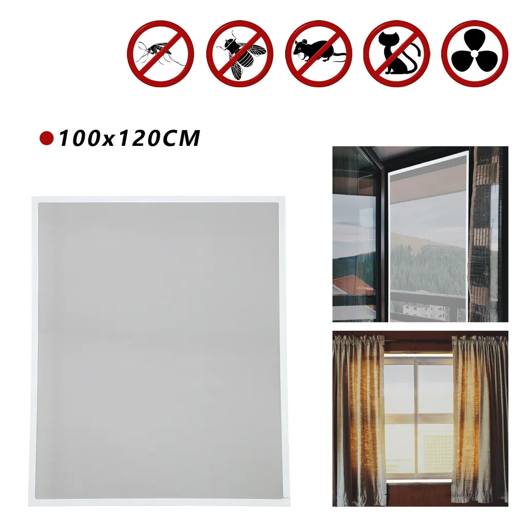 Moustiquaire fenêtre 100x120 anti-moustique avec cadre alu durable