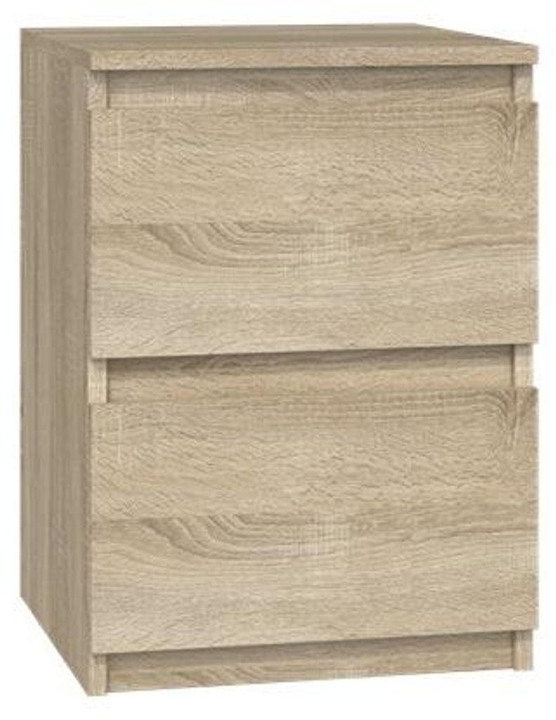 Topeshop M2 SONOMA, Noční stolek, Dub, 2 zásuvka/zásuvek, Obrázek produktu 