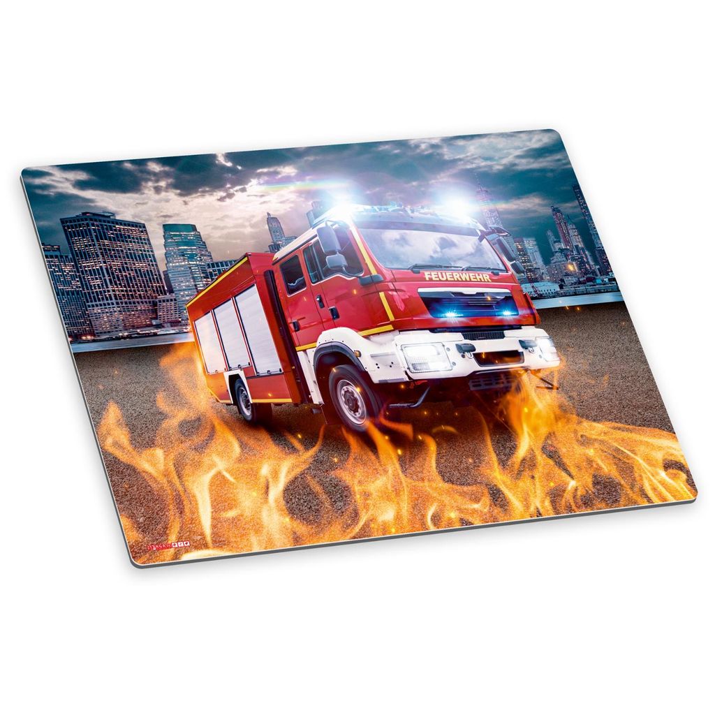 itenga Deluxe Schreibtischunterlage Feuerwehr 50x40 cm aus Kunststoff rutschfest