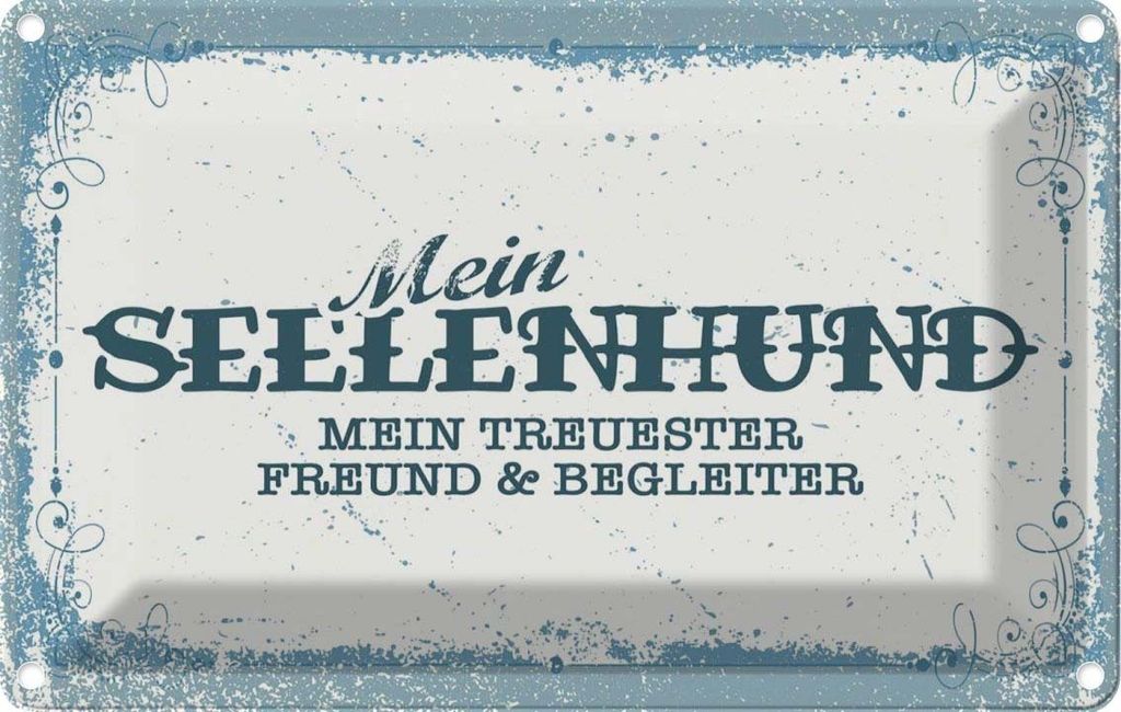 vianmo Blechschild 20x30 cm Mein Seelenhund treuester Hund