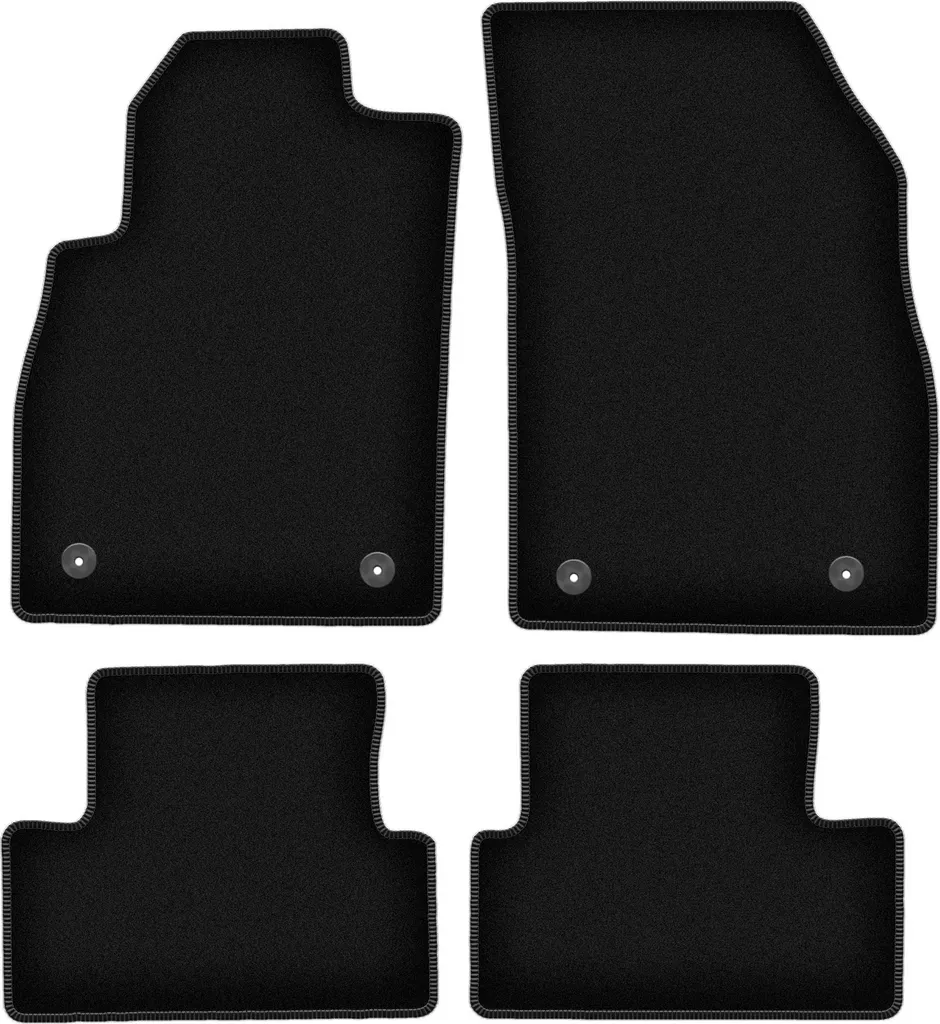 Tappetini Velluto Opel Cascada 2012- | Set 4 pz Nero con Fissaggi