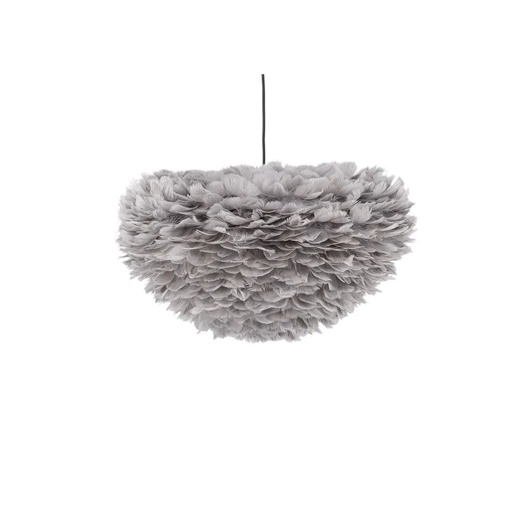 Luminaire Suspension Nicola Grise 60cm - Lustre Moderne Grand Format