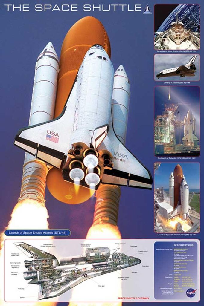 Poster - Educational - Bildung - Space Shuttle Raumschiff