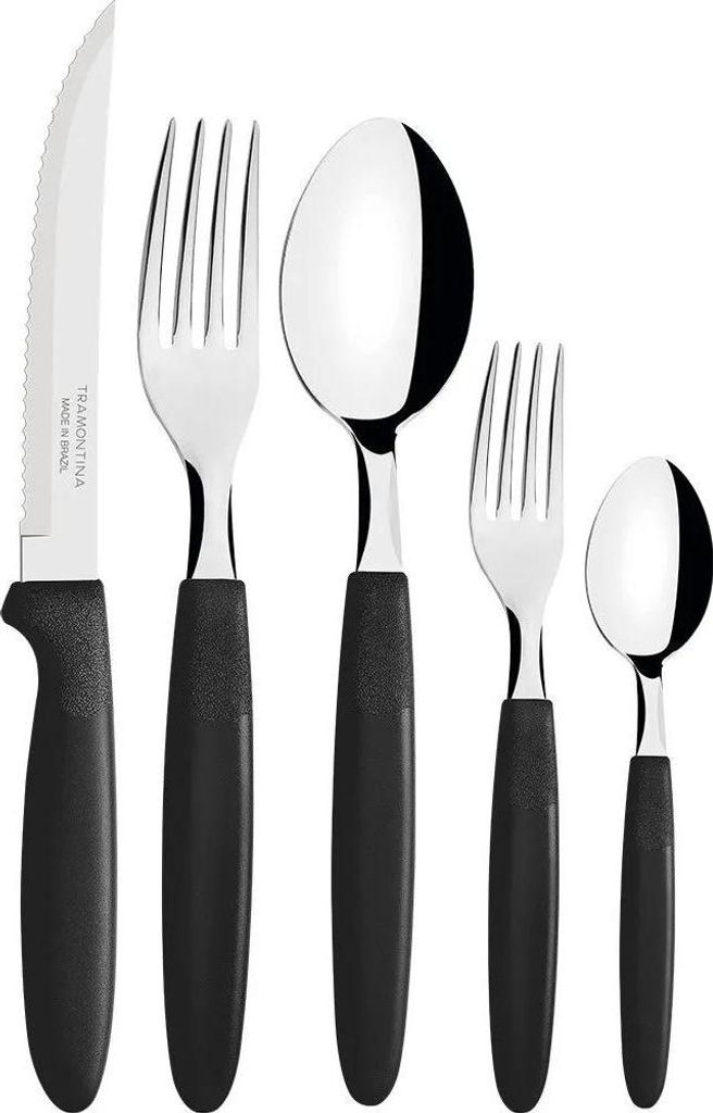 Ménage Couverts Noirs 30 Pièces Design Moderne, Durabilité Image du produit 