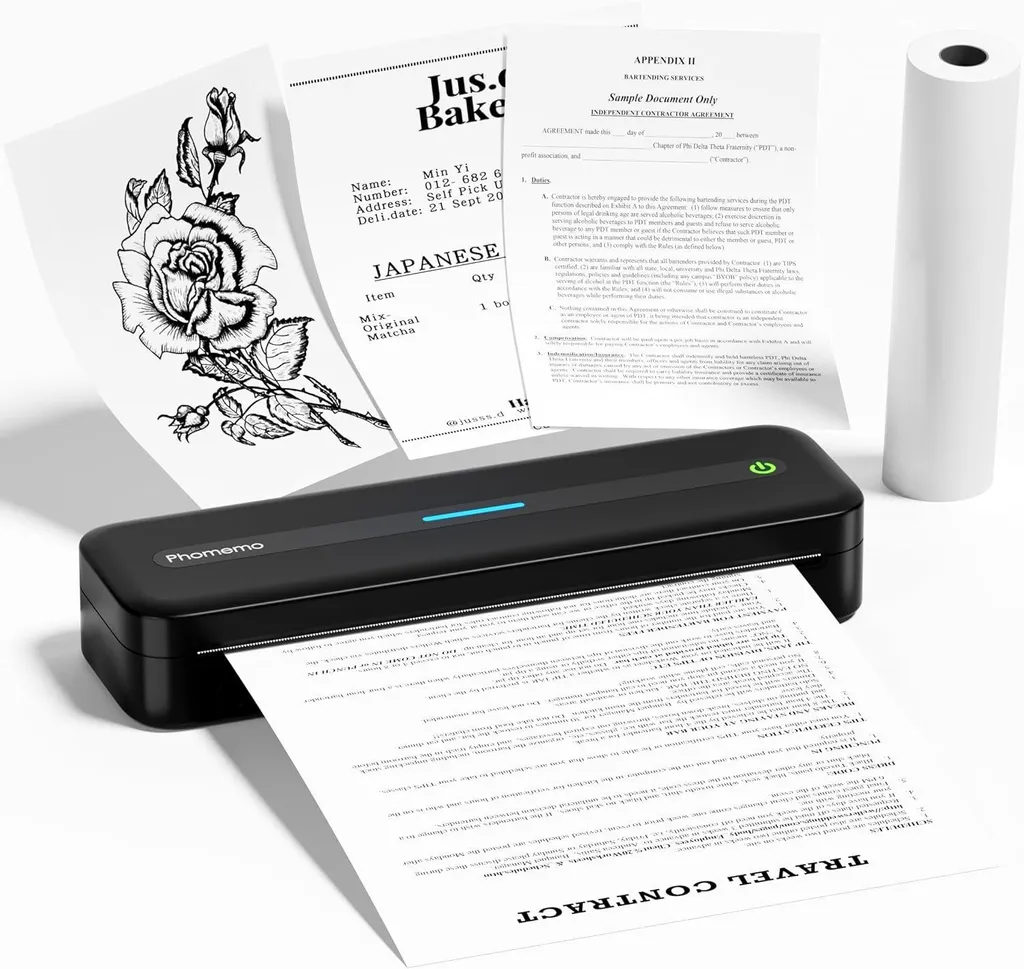 Imprimante de Voyage A4 Phomemo M832 pour Bureau à Domicile et Scolaire