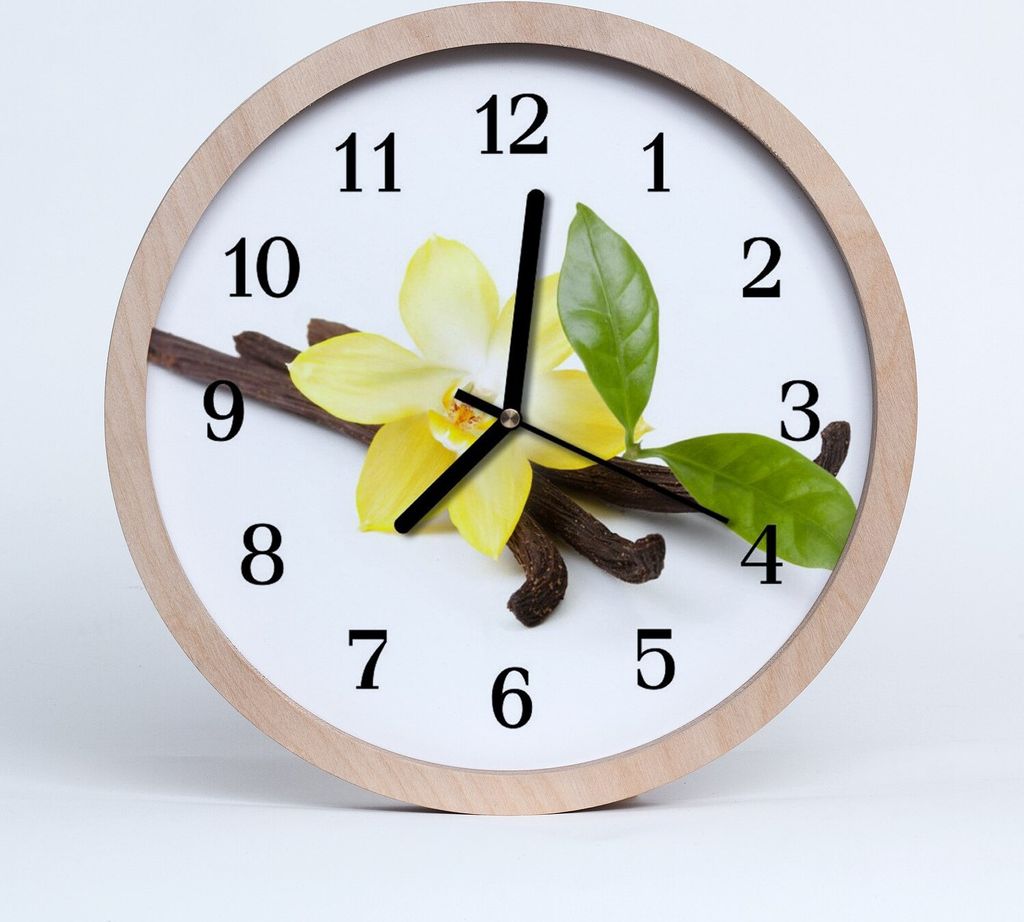 Holzuhr 20fi cm wanduhr - Vanilleblüten