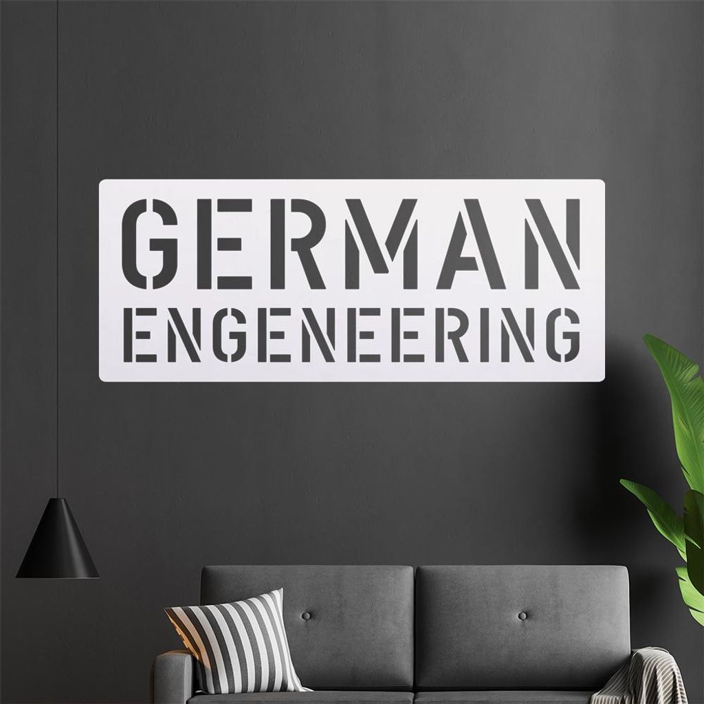 German Engeneering Wandtattoo in 6 Größen - Wandaufkleber Wall Sticker - Dekoration, Küche, Wohnzimmer, Schlafzimmer, Badezimmer