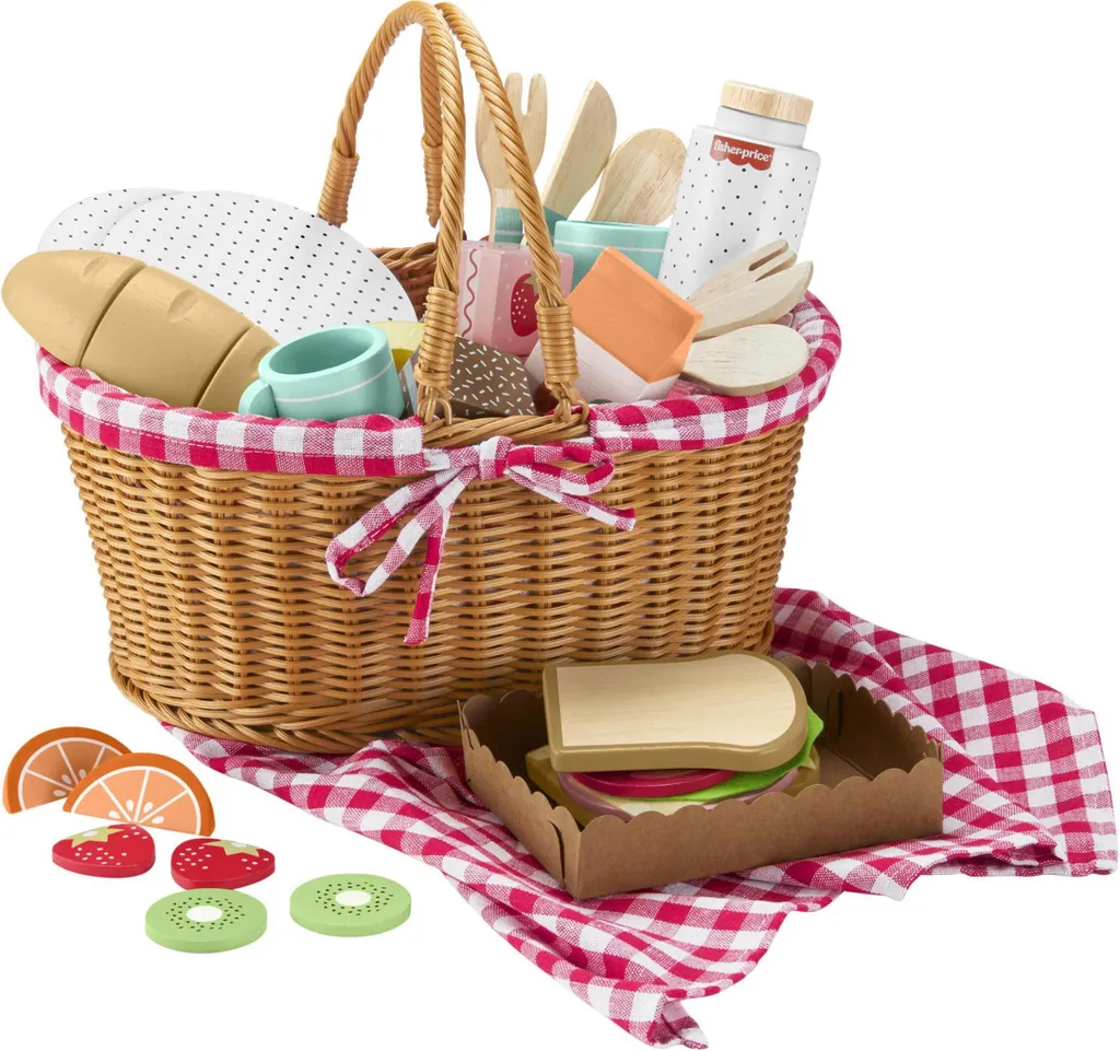 Panier de Pique-Nique Jouet pour Enfant avec Couverture et Accessoires