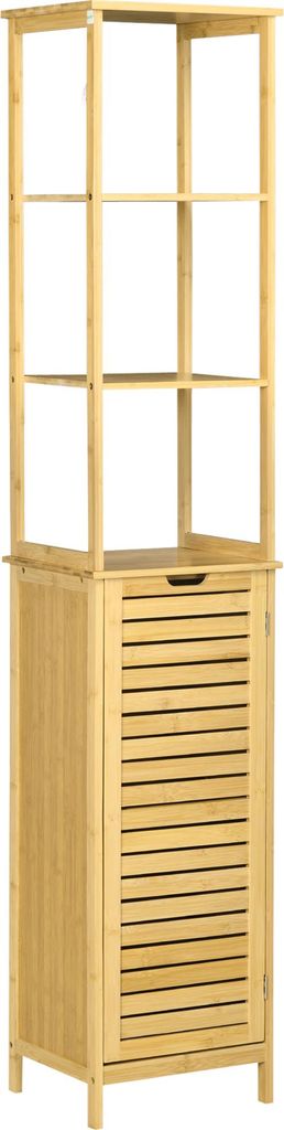 kleankin Badezimmerschrank Badezimmer Hochschrank mit 3 Produktbild 