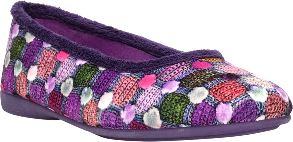 Sleepers - Damen Hausschuhe "Samira", Ballerina DF1995 (40,5 EU) (Violett)