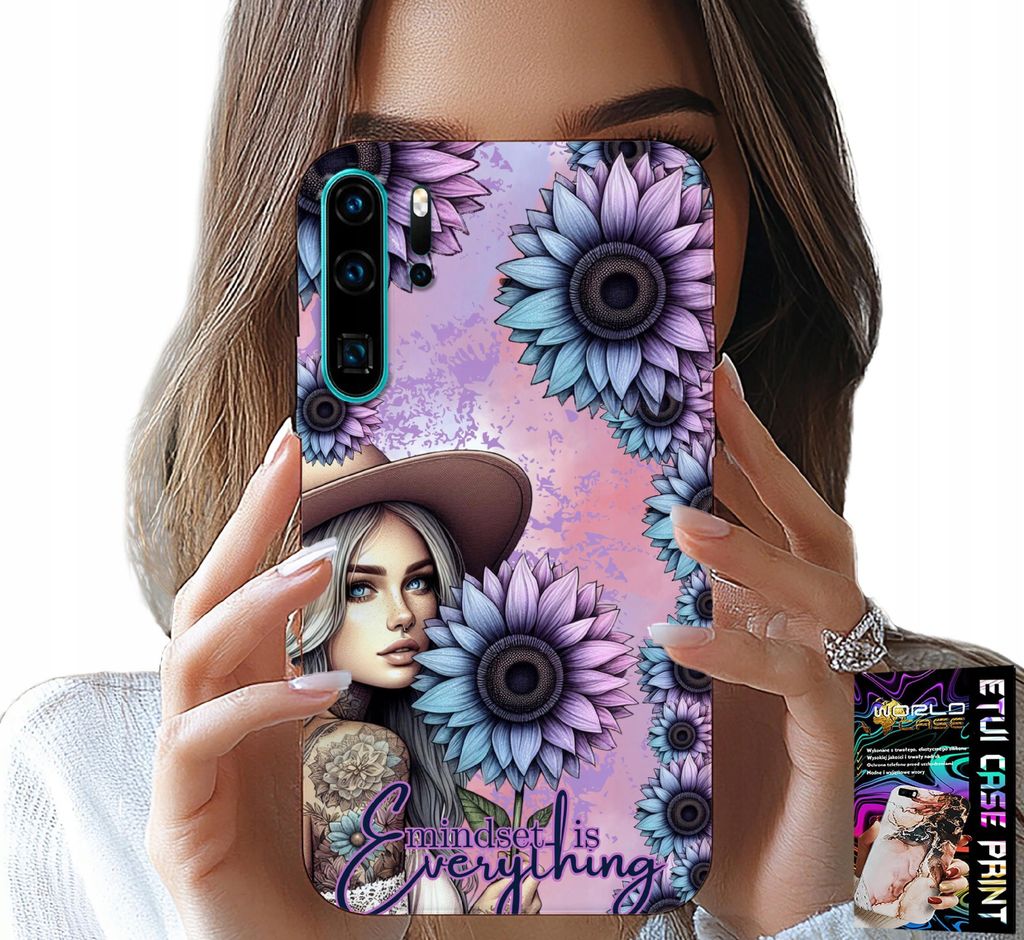Hülle Für Huawei P30 Pro - Frau In Sonnenblumen, Feminine Designs