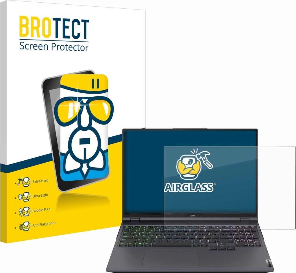 BROTECT Schutzglas für Lenovo Legion 5 Pro Schutzfolie Panzer Folie Glas Display Schutz klar