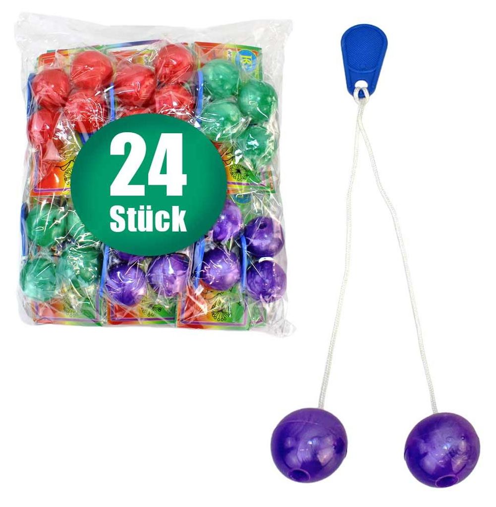 24 Stück Clackers Spielzeug Klassiker aus Kunststoff Immagine del prodotto 