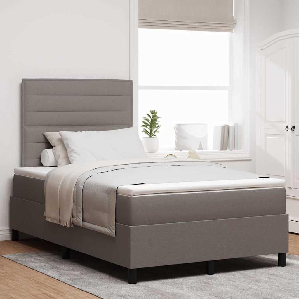 Maison Exclusive - Boxspringbett mit Matratze mit LED Taupe Produktbild 