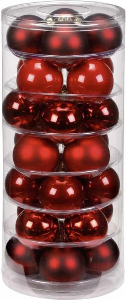 Weihnachtskugeln 28 Stk 6cm Ruby Red