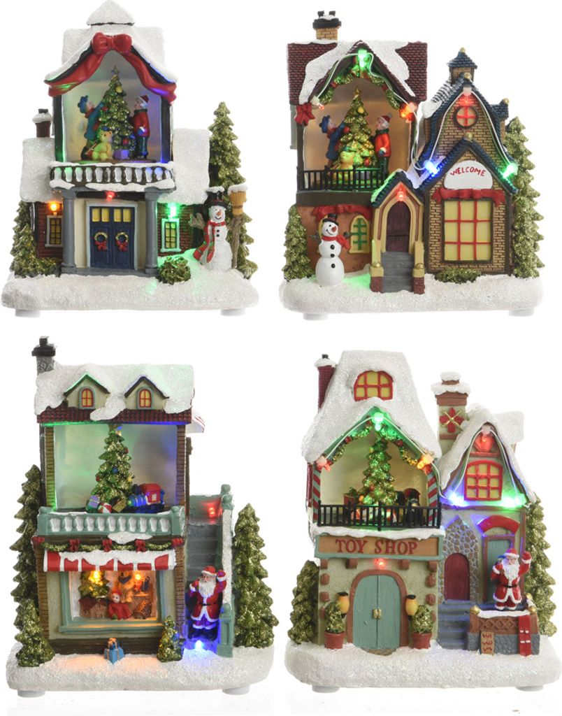 1 Haus Dekor Weihnachtsbeleuchtung LED 3xAA 14x9x20cm Modell Nachlieferung