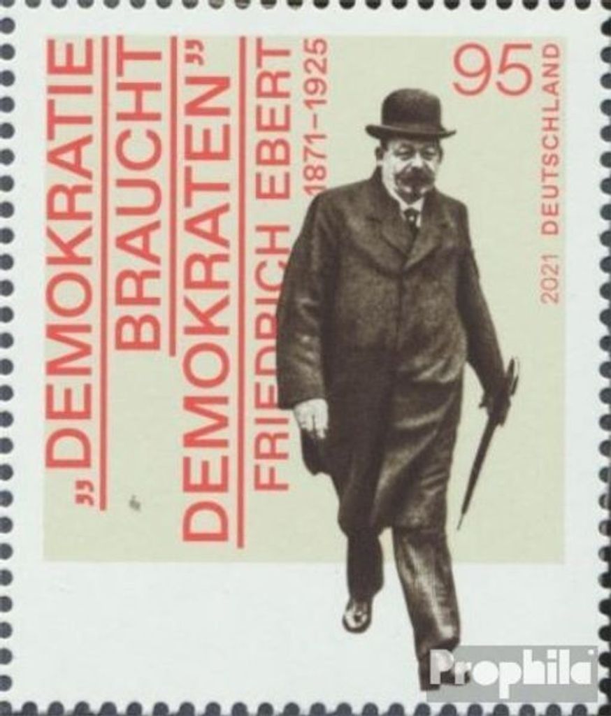Briefmarken BRD (BR.Deutschland) 2021 Mi 3589 (kompl.Ausg.) postfrisch Friedrich Ebert