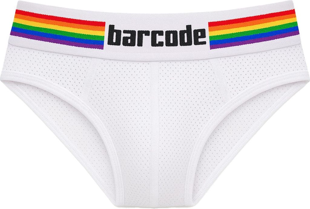 Barcode Berlin - Herren Slip Unterwäsche - Pride Brief White - 1x Größe XL