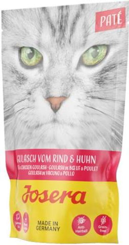 Josera | Katzenfutter | Paté Gulasch vom Rind und Huhn 16 x 85 g