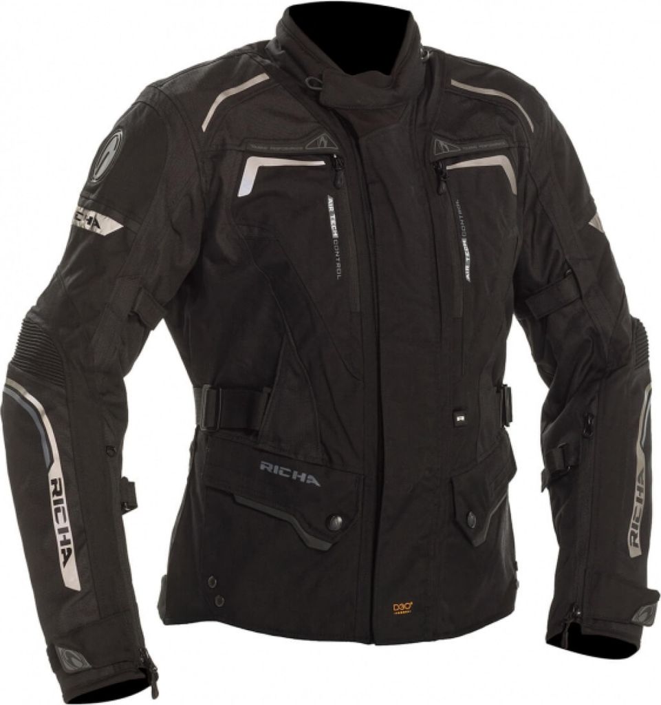 Richa Infinity 2 wasserdichte Damen Motorrad Textiljacke, schwarz, 4XL