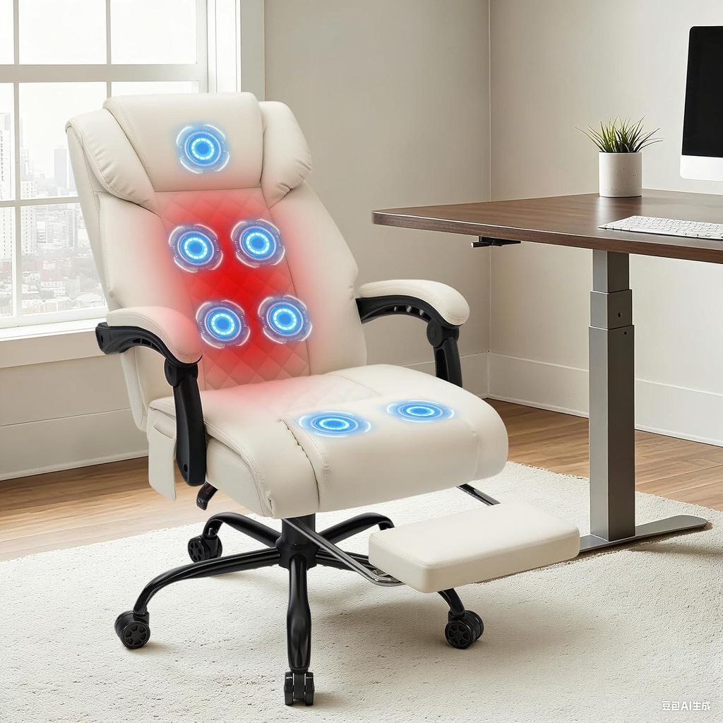 HOFFREE Massage-Bürostuhl mit Wärme & 7 Vibrationspunkten, Produktbild 