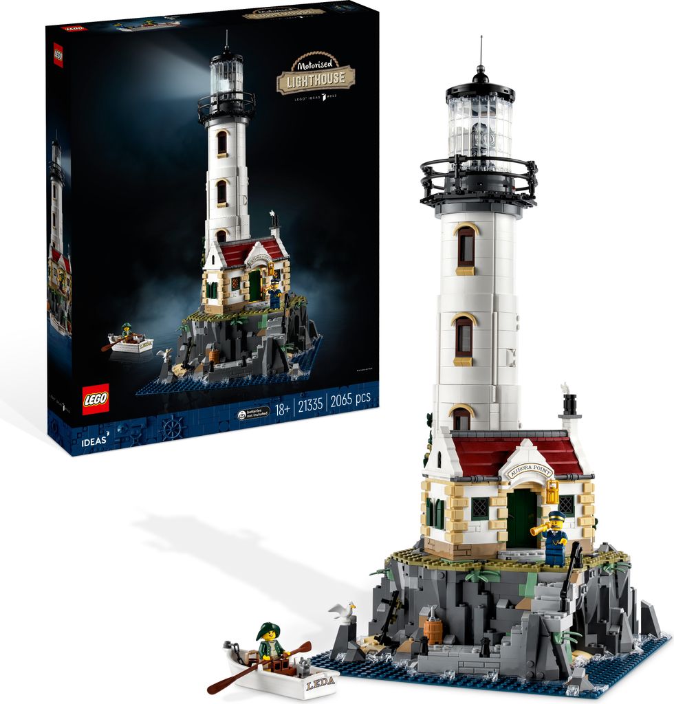 LEGO Ideas Motorisierter Leuchtturm, beleuchteter Produktbild
