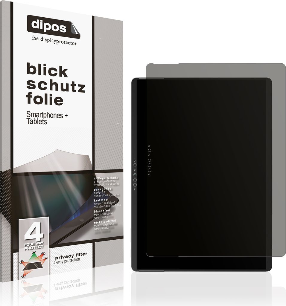 Blickschutzfolie für Microsoft Surface Pro 12 matt Schutzfolie Folie Display Schutz dipos