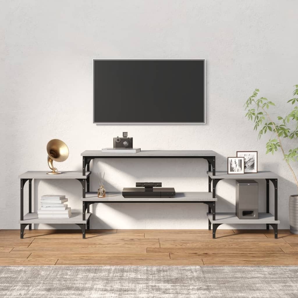 "im Sonderangebot"TV-Schrank Industriestil - CLORIS - Fernsehenschrank - Grau Sonoma 157x35x52 cm Holzwerkstoff - DEMöbel5688302
