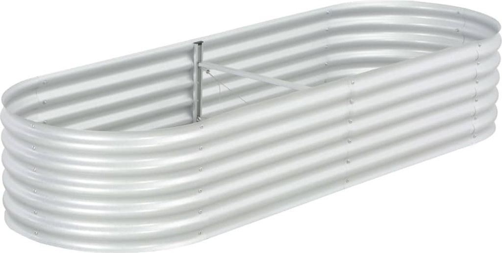 The Living Store Garten-Hochbeet 240x80x44 cm Verzinkter Stahl Silbern