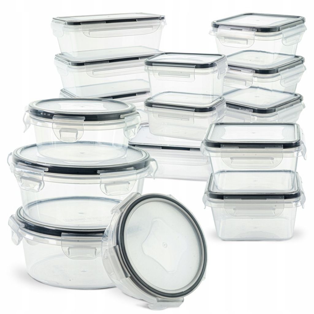 16er-Set Lebensmittelbehälter mit Deckel – Lunchbox & Brotdose, wiederverwendbar