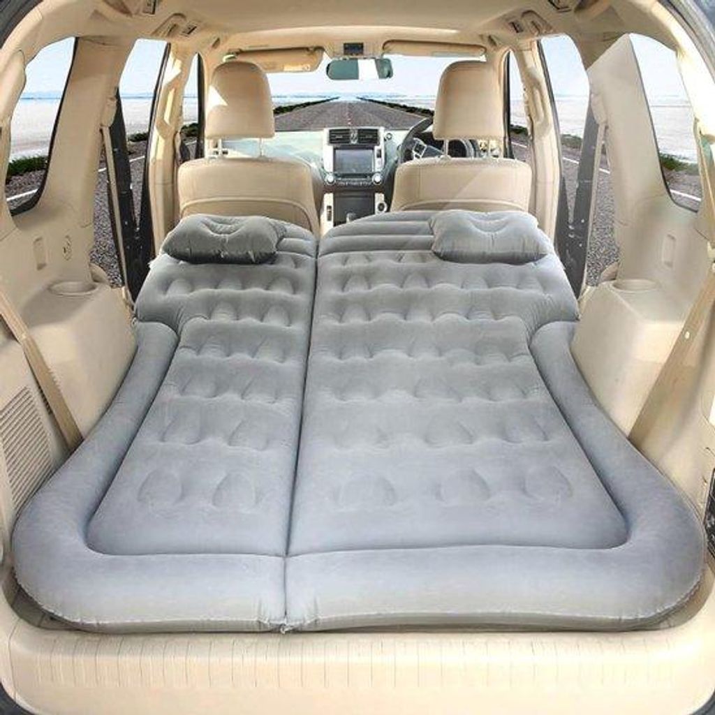 Auto-luchtmatras für 2 Personen - Donkergrau - Ideal für Kofferraum, Camping und Reisen - Bequemes Auto-Bett für PKW, SUV und MPV